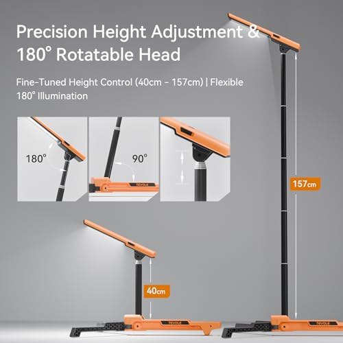 LED Work Light with Stand Foldable Tripod Lighting 1500LM Adjustable Stand for Construction, Outdoor, DIY Camping, Gift for Man Fathers Day, IP54 Waterproof, Rechargeable Battery with Type-C Charging - Image 3