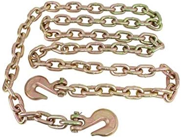Mytee Products 1/2 Inch x 20 FT Grade 70 Binder Chain with Clevis Grab Hooks - G70 Transport Tow Chain - 11,300 Lbs Working Load Limit - Image 2