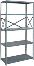 Quantum Storage Systems 75-1236-5 IRONMAN Solid Heavy Duty 5 Shelves 75" H x 36" W x 12" D by QuantumStorageSystems