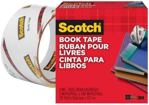 Scotch Book Tape, 2 in x 540 in, Excellent for Repairing, Reinforcing Protecting, and Covering (845) - (3 Pack) - Image 4