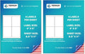 Premium Label Supply White Sticker Shipping Labels – 4" x 5" – Laser/Inkjet Compatible – (4 per Sheet), 25 Sheets - 100 Total Adhesive Labels (Pack of 2) by PremiumLabelSupply