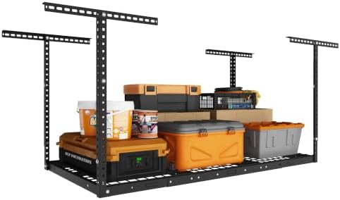 3x6ft Overhead Garage Storage Rack, 450LBS Capacity, Hammertone by eShelf