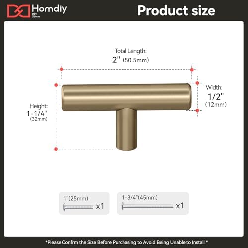 homdiy 400Pack Single Hole Knobs Cabinet Knobs Champagne Bronze Kitchen Drawer Knobs Drawer Pulls for Dresser Drawers - Image 2