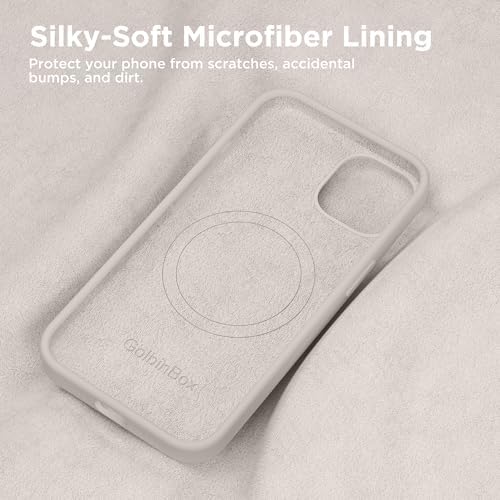GolbinBox Magnetic for iPhone 13/14 Case, Silicone Cover, Stone - Image 6
