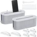 2 Pcs Cable Management Box, Fits Most Power Sockets, 11.8x5.1x4.3 in by Marsui