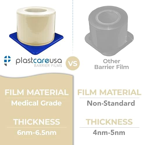 Clear Barrier Film Roll 4"x6" - Protective Dental Barrier Film for Dental, Medical, Tattoo - Perforated Adhesive Barrier Tape Sheets (1 Box of 1200 Sheets) by PlastCare USA - Image 5
