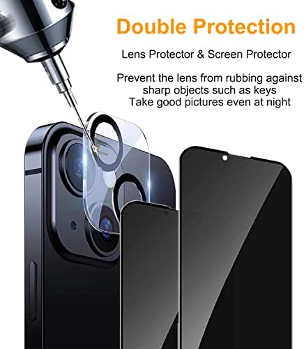 PEHAEL for iPhone 14 Privacy Screen Protector+Camera Lens Protector - Image 6