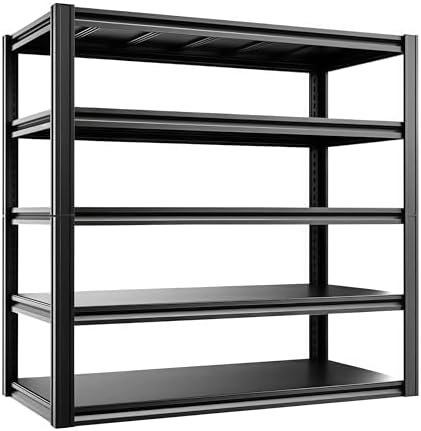 5-Tier Heavy Duty Garage Shelving, 5,000 lbs Capacity Adjustable Metal Storage Shelving Unit for Garage, Basement, Warehouse & Workshop, 55" W x 24" D x 84" H by LIJIUHOME