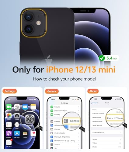FNTCASE for iPhone 13 Mini/iPhone 12 Mini Case, Fit for Magsafe, Black - Image 2