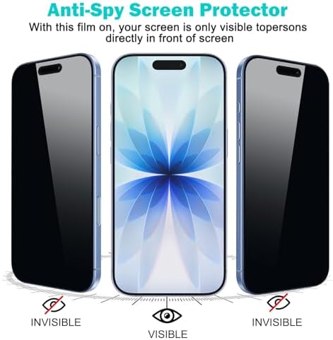 PEHAEL for iPhone 17 Privacy Screen Protector+Camera Lens Protector - Image 4