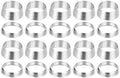 PATIKIL 12mm Tube OD 304 Stainless Steel Compression Tube Fitting Sleeve, 20 Pack Double Ferrule Ring Tubing Fitting Assortment Kit, Silver by PATIKIL