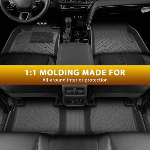 Powerty Floor Mats Cargo Liner for Toyota Camry 2018-2024 FWD Only (Not Fit Hybrid or AWD) All Weather 3D TPE Anti-Slip Car Protection, 1st & 2nd Row Set with Rear Cargo Mat Accessories - Image 7