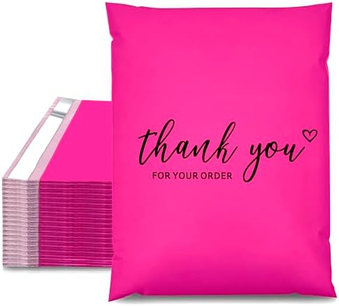 JinRuiKJ Thank You Poly Mailers 19x24 Inch, 50 PCS, Rose Red by JinRuiKJ