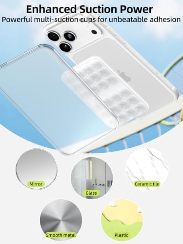 Double Sided Silicone Suction Cup Phone Case Mount for Selfie & Video,Clear - Image 4