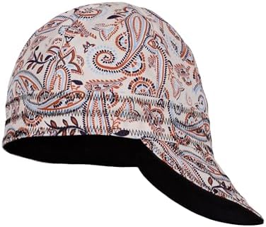 BOCOMAL FR Welding Cap Paisley Printed CAT2 Midweight 6 Pannel Welder Caps by BOCOMALFRWORKWEAR