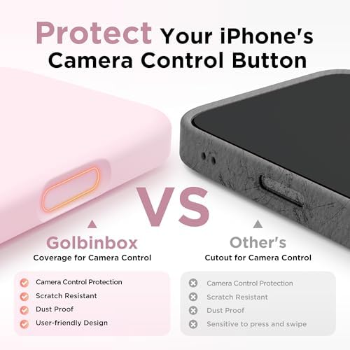 GolbinBox Magnetic for iPhone 17 Case, Silicone Cover, Chalk Pink - Image 5