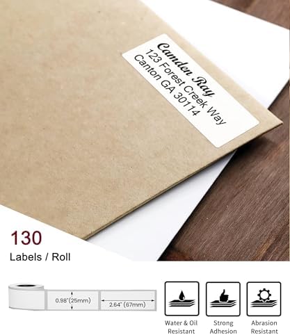 [3x105 pcs] Phomemo Address Labels M110-0.98''x2.64'' (25x67mm) - Image 2