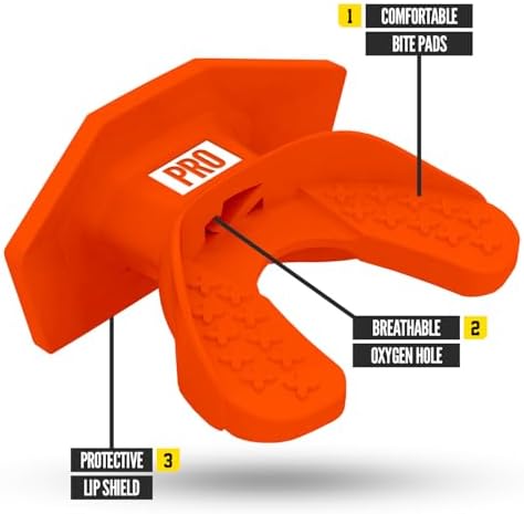 Nxtrnd One Pro Football Mouth Guard, Interchangeable Strap, Fits Adult & Youth (Orange) - Image 2
