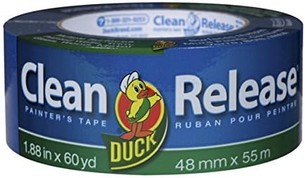 Duck Clean Release Blue Painter's Tape, 2-Inch (1.88-Inch x 60-Yard), Single Roll, 240195 (Pack of 12) by DuckBrand