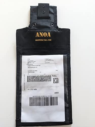 ANOA Shipping Tag – a Reusable Shipping Tag That Holds FedEx, UPS, DHL Shipping Labels for Golf Clubs, Cases, and Baggage, Black by Unknown