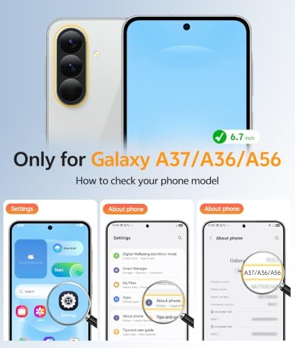FNTCASE for Galaxy A37/A36 5G Phone Case, Fit for Magsafe, Screen Protector - Image 2