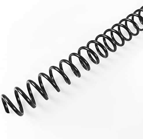 Binditek 50 Pack Plastic Spiral Binding Coils, 10mm(3/8"), 75 Sheet Capacity, 4:1 Pitch, Black, 48Loops, for Letter Size, for Students and Coworkers by Binditek
