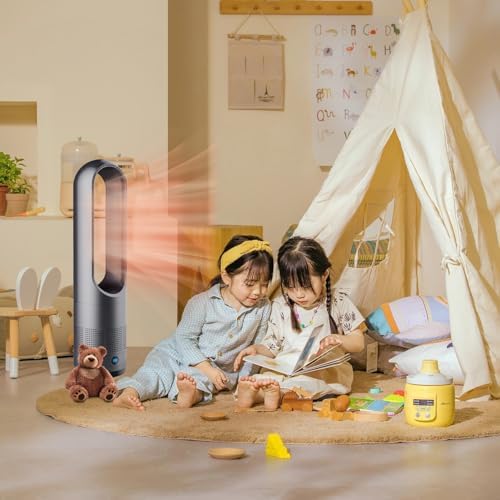 Bladeless Fan,22Inch Hot & Cooling Combo Tower Fan 80° Oscillating, 9H Timer, 8 Speeds, Portable Quiet for Indoor, Bedroom, Home Office Room - Image 6