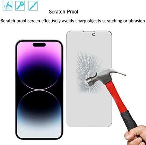 Ailun Privacy Screen Protector+Camera Lens Protector for iPhone 14 Pro Max - Image 5