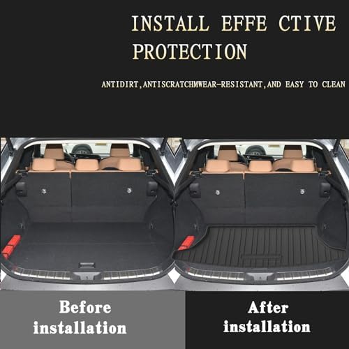 Elsetyler Custom Fit for Cargo Liner Lexus RZ 2023-2026 - Black TPE All Weather Heavy Duty Waterproof Rear Cargo Tray Trunk Floor Mat Protector - Image 2