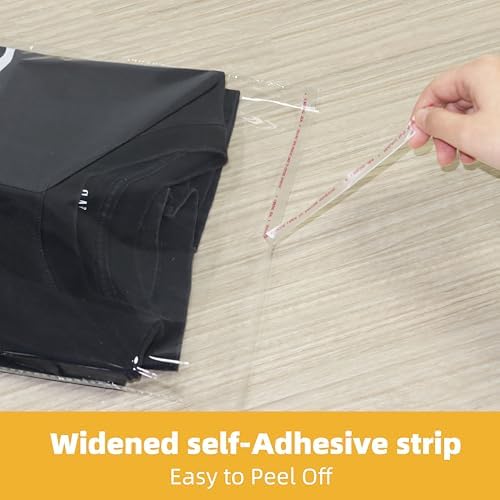 WIKDAY Self Sealing Cellophane Bags 120PCS 9X12 Inches Shirt Packaging Bags - Image 3