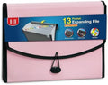 H4D 13-Pocket Accordion File Organizer, Expanding File Folder, Light Pink by H4D