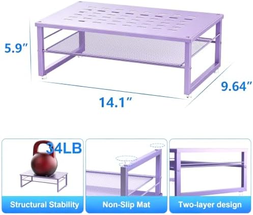 gianotter 2-Tier Metal Monitor Stand Riser - Image 5
