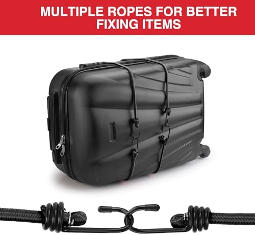 WORKPRO 24" Bungee Cords with Hooks, 4 Pack Heavy Duty Outdoor Bungee Strap - Image 4