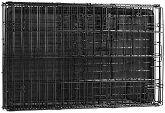 Amazon Basics Portable, Foldable Metal Wire Dog Crate with Removable Tray, Single Door, Divider Panel, Quick Setup, 30 x 19 x 21 in, Black - Image 4