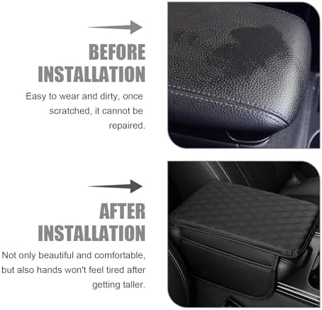Upgraded Car Center Console Cover, Microfiber Leather Armrest Cover Cushion with 2 Storage Bags, Scratch-resistant Armrest Storage Box, Universal Car Interior Protector Accessories (Black) - Image 6