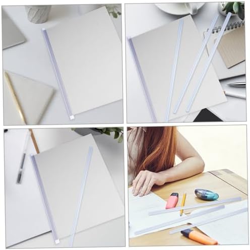 DOITOOL 40pcs Transparent Slide Grip Binding Bars for Documents Pull Rod Clip Binders for School Office Home Use Easy Page Addition Removal Sturdy Lightweight Design - Image 4