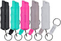 Sabre Pepper Spray with Quick Release Keychain for Self Defense – Multi Pack Max Strength OC with UV Marking Dye, Twist Lock Safety, Finger Grip, 10‑Sec. Spray, 14‑ft Range, Made in USA, 0.54 fl oz by SABRE