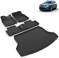 All Weather Car Floor Mats & Cargo Liner Set Fit for Nissan Rogue 2014 2015 2016 2017 2018 2019 2020 (Not Fit Sport) Car Cargo Mat Trunk Mat Rogue Floor Mats Trunk Liner Accessories Black by VOUKIY