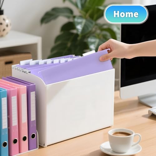 25-Pack Light Purple Hanging File Folders, Letter Size, Includes 35 Transparent Label Cards & 50 Sticker Labels,1/5-Cut Tabs for Home & Office Organization - Image 6