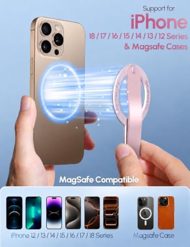 GripMate for MagSafe Phone Grip for iPhone, Slim Magnetic Phone Ring Holder - Image 3