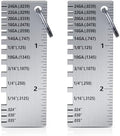 ZeeDix 2 PCS Metal Thickness Gauge Portable Steel Thickness Gauge Metal GaugeThickness Tool, Stainless Steel Plated Size Inspection Tool Welding Material Steel Gauge by ZeeDix
