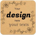 Custom Stickers Personalized Square Kraft Paper Sticker Customizable Floral Wreath Labels, Stickers for Mason Jars, Wedding Favors, Gift Tags, Party Packaging (Style 2) by Jamipasp