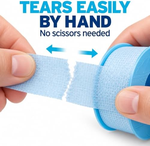 Nexcare Sensitive Skin Low Trauma Tape, 6 Count – Gentle Adhesive Medical Tape for Fragile or Delicate Skin, Hypoallergenic & Latex-Free, Ideal for Post-Surgery Care, Pediatric Use, Frequent Changes - Image 6