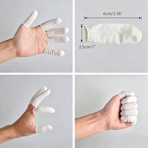 G2PLUS Disposable Finger Cots Approx 205PCS Protective Fingertip Covers - Image 2