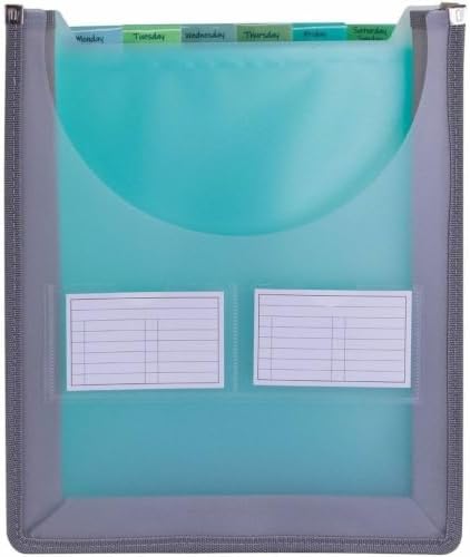 C-Line 7-Pocket Vertical Expanding Backpack Organizer File, 1 File, Color May Vary (58700), Assorted, 1" x 10 1/4" x 12 3/4" - Image 4