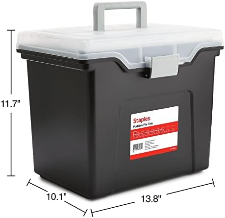 Staples File Folder Tote, Portable Filing Box for Letter Size Hanging Files - Image 5