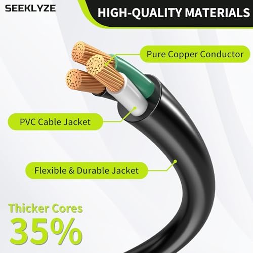 14AWG 25FT Outdoor Extension Cord, Heavy Duty with Lighted End - Image 3