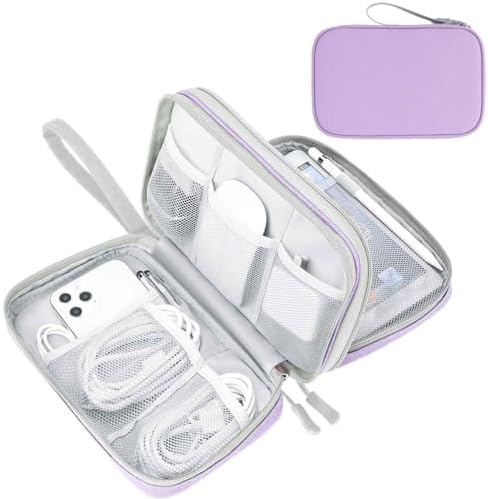 FYY Electronic Organizer, Travel Tech Pouch Bag, Large, Light Purple by FYY