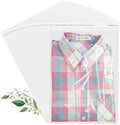 QOIUSO 9x11 Inch Self-Sealing Clear Plastic Shipping Bags for Clothes, 100 Pack OPP Poly Cellophane Packaging Bags with Reinforced Edges for Small Business Garment Storage & Mailing by QOIUSO