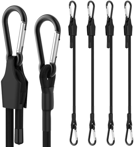 SDTC Tech 72 Inch Adjustable Bungee Cords with Carabiner Hooks by SDTCTech